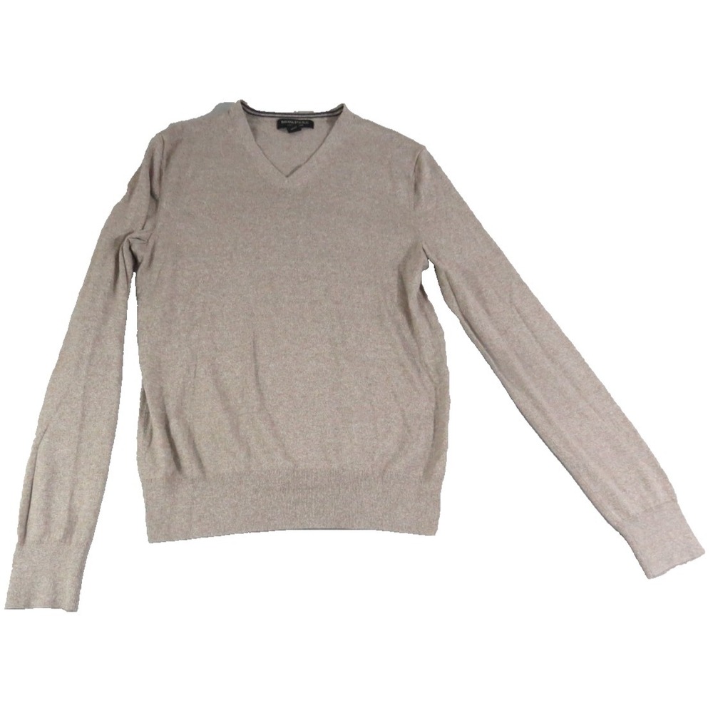 Banana Republic Premium Luxury Blend Sweater Womens XS Silk Cashmere V‎ Neck Tan